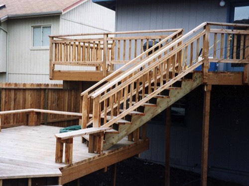 Custom Anchorage Deck and Staircase Residential Homes Titan LLC