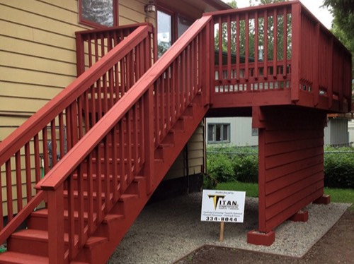 Anchorage Custom Painted Deck and Staircase Titan LLC Alaska