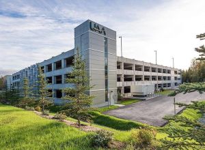 Commercial landscaping and site work at UAA building