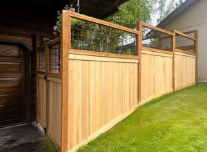 Brand new wood fences with gate