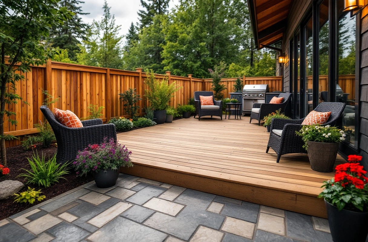 Professional image illustrating The Best Materials for Decks and Fences in Anchorage's Climate
