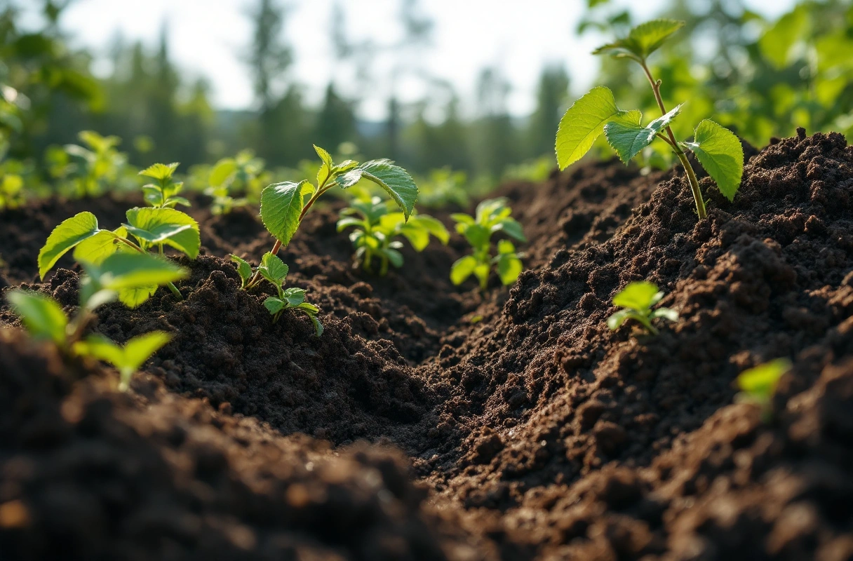 Professional image illustrating 2. Improved Soil Quality