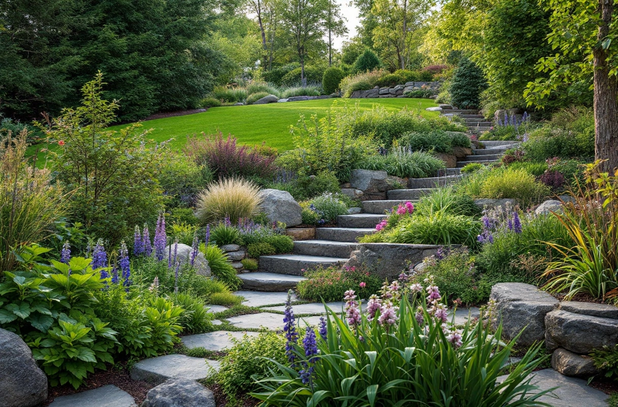 Professional image illustrating 1. Native Plant Gardens