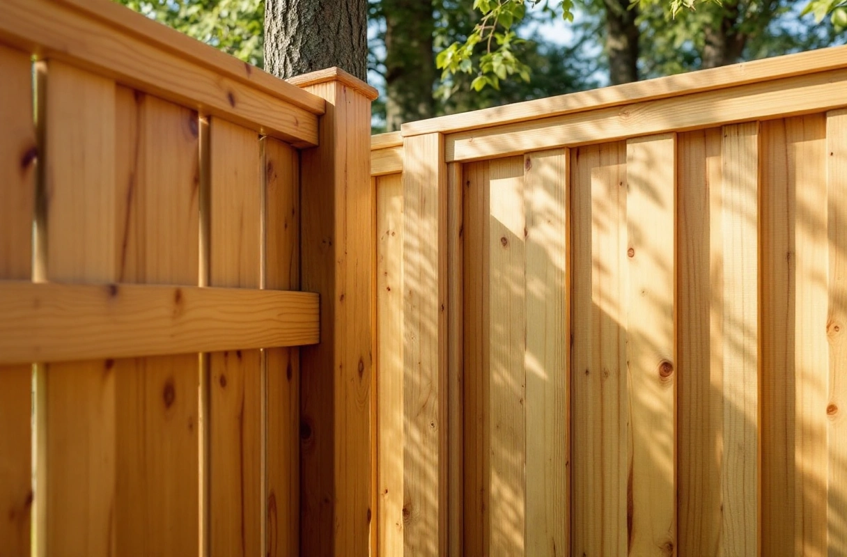 Professional image illustrating Pros and Cons of Wood and Vinyl Fencing
